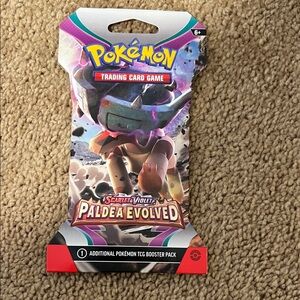 New Pokemon Scarlet & Violet Paldea Evolved Booster Pack - Red, Purple, Gray